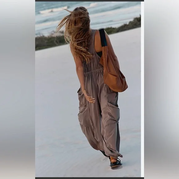 Free People Movement Brown Infinity Onesie Size M - Picture 12 of 16